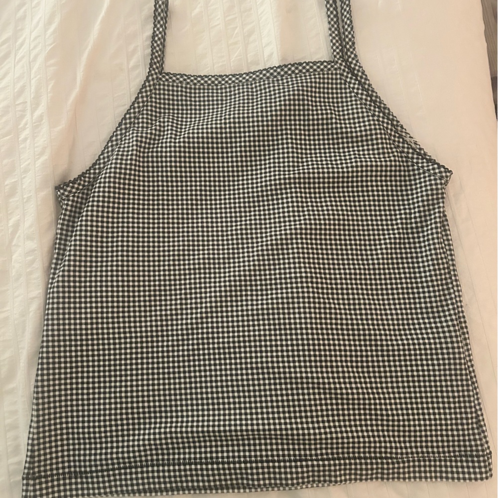 DOEN Angie Black and White Fitted Sleeveless Tank Top